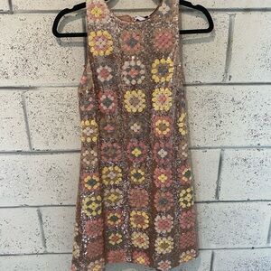 &otherstories Sequin Floral A-line dress